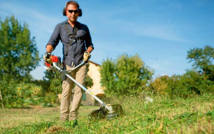 Przycinarki elektryczne Trymer spalinowy Przycinarki i trymer spalinowy są niezastąpione tam, gdzie trawnik wymaga końcowego wyrównania krawędzi oraz w trudniej dostępnych miejscach.