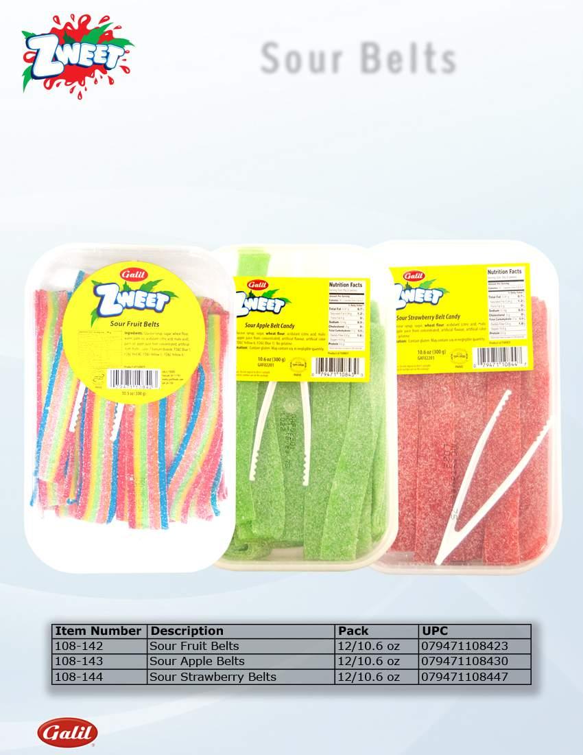 Zweet Sour Belts packed with fruity flavor and a sweet and sour punch, these chewy candies are a fun treat for everyone!