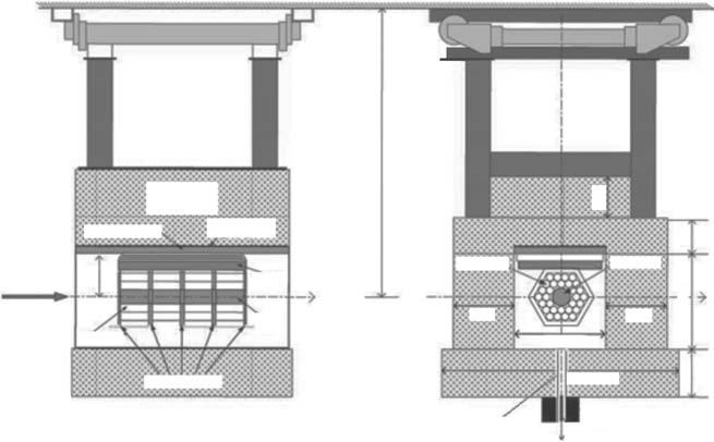 EXPERIMENTAL SETUP The E + T setup consists of a cylindrical lead target (84 mm diameter, 480 mm total length) and a surrounding subcritical uranium blanket (206.4 kg of natural uranium).