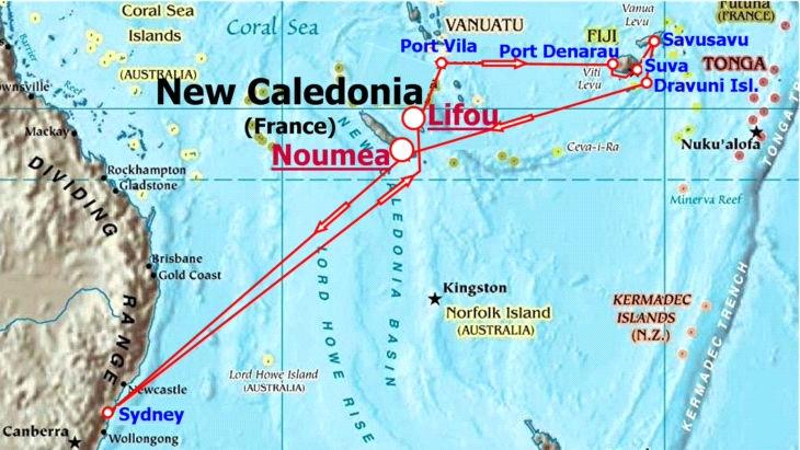 dopłynęliśmy do Nowej Kaledonii, która jest zamorskim terytorium Francji.