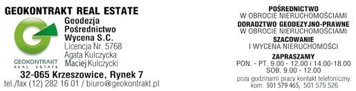 4 Luty 2018 Nr 2 INFORMACJE DZIAŁKI BUDOWLANE: Wola Filipowska 1000m² 120 000zł Wola Filipowska 1300m² 156 000zł Wola Filipowska 1250m² 150 000zł Wola Filipowska 1300m² 156 000zł Młynka 1260m² 138