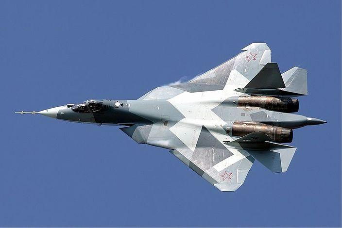 PAK-FA w locie fot.