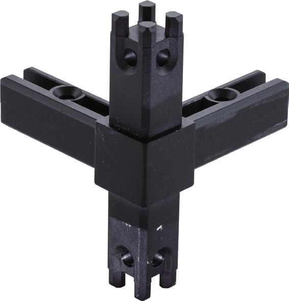 Smartcube zestaw łączników narożnych do regałów wiszących 2-półkowych 8 łączników narożnych 3s efekt stali nierdzewnej (103 385 105) lub w kolorze czarnym (103 385 024) 4 łączniki narożne 4s z efekt