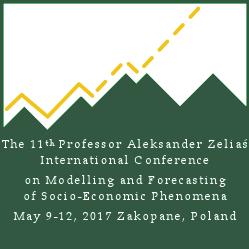 Tuesday, May 9, 2017 THE 11 TH PROFESSOR ALEKSANDER ZELIAS INTERNATIONAL CONFERENCE ON MODELLING AND FORECASTING OF SOCIO- ECONOMIC PHENOMENA MAY 9-12, 2017, ZAKOPANE, POLAND PROGRAMME 16:00