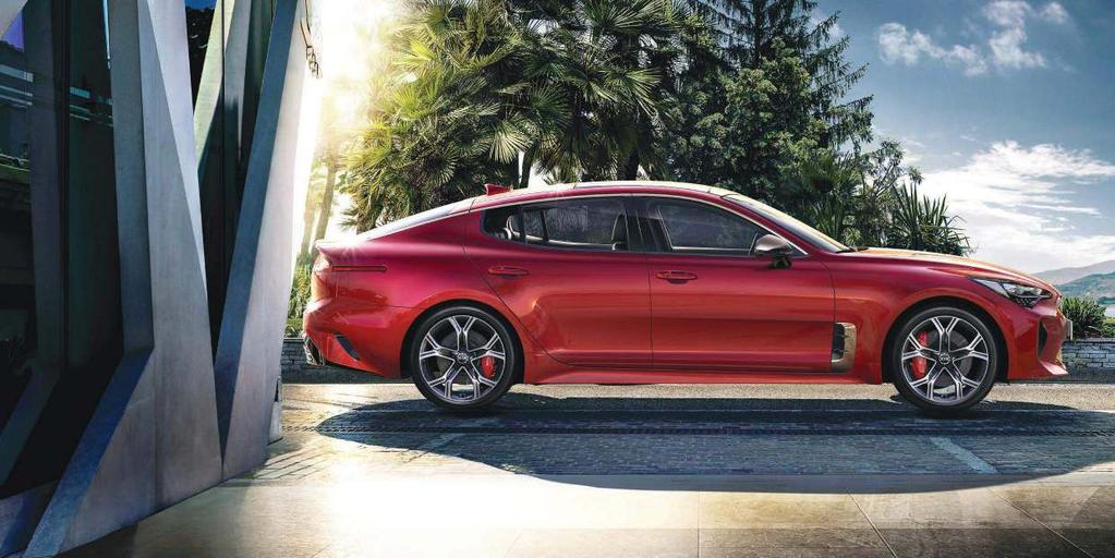 DESIGN NA NAjWYŻSZYM POZIOMIE Kia Stinger zawdzięcza swój niezrównany wygląd idealnym proporcjom.