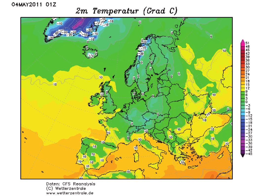 2011 r., godz. 0 UTC (<http://www.wetterzentrale.de/reanalysis>) Fig.
