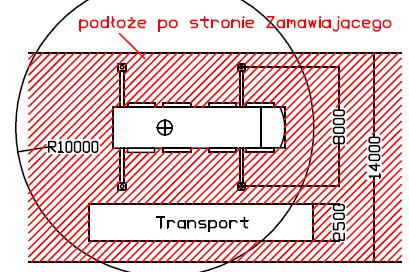 Wydajności montażu na poziomie 80 % zakładanych dla platformy. Standardowa droga dla żurawia klasy do 130 ton. Fot. 7 szerokość drogi 13-14 m.