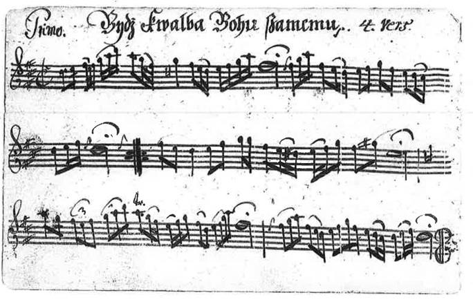 a organist Ferdinand Theodor Raede pisał wó spiwanju w Slěpem: [ ] was aber in der Tat den Namen, Singen nicht verdient, da es nur ein wüstes wildes Geschrei ist, aus dem man keine Melodie heraushört