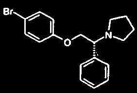 - 190 - [0400] Do roztworu 4-bromofenolu (0,226g, 1,31 mmol) w tetrahydrofuranie dodano kolejno trifenylofosfinę (0,342g, 1,31 mmol), (R)-2-fenylo-2-pirolidyn-1-ylo-etanol (0,3 g, 1,57 mmol) i