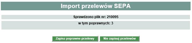 Import przelewów SEPA Import przelewów SEPA dostępny jest w opcji Przelewy -> Import przelewów SEPA.