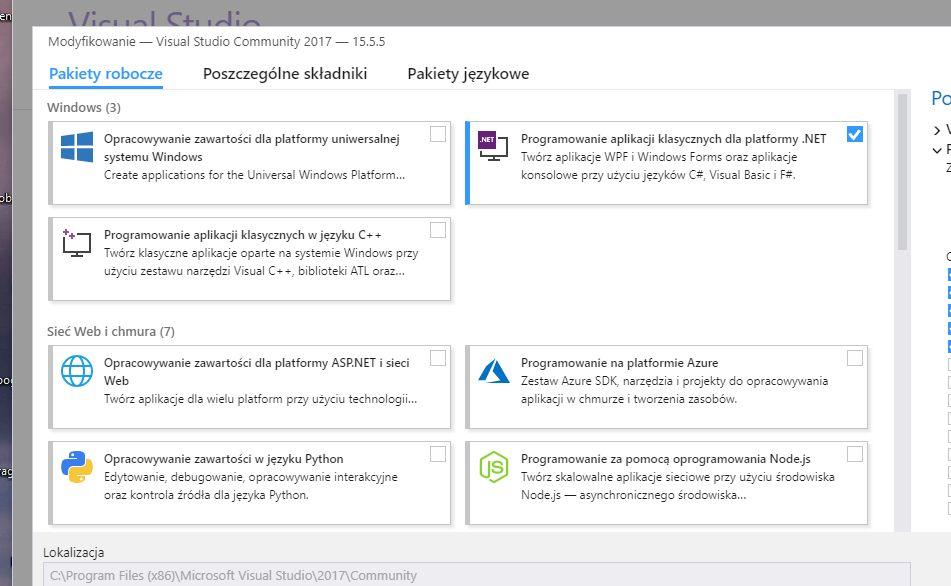 Visual Studio 2017 - instalacja Do tej pory napisaliśmy wiele programów, z czego niemal wszystkie były aplikacjami konsolowymi.