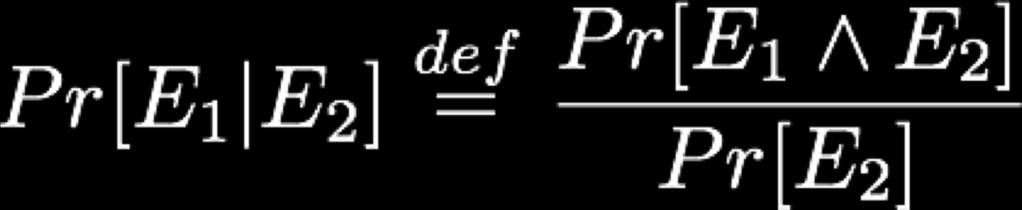 Notation Probability of