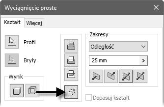 Na ekranie pojawi si szkic i trzpie o wysoko ci 50 mm, wykonany na podstawie mniejszego okr gu szkicu, jak na rys. 1.125a.