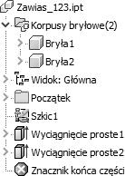 Ustal symetryczne wyci gni cie o wysoko ci 25 mm. Podgl d wyniku operacji przedstawia rys. 1.126b.