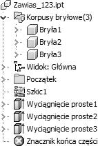 128 Powstanie nowy korpus bry owy przedstawiony na rys. 1.128b, który zostanie dodany do folderu Korpusy bry owe.