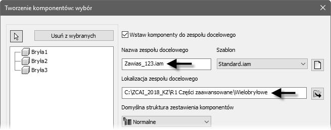 63 rys. 1.134 11. Utwórz wyci cie przez wyci gni cie proste szkicu, przelotowe. Program przypisze operacj wyci cia do korpusu Bry a2.