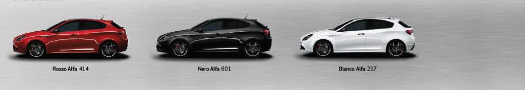 KOLORY ZEWNĘTRZNE GIULIETTA SUPER SPORT VELOCE Kolor pastelowy czerwony Alfa Red (bezpłatny) (414) 5CG Kolor pastelowy biały Alfa White (217) 5CH 880.