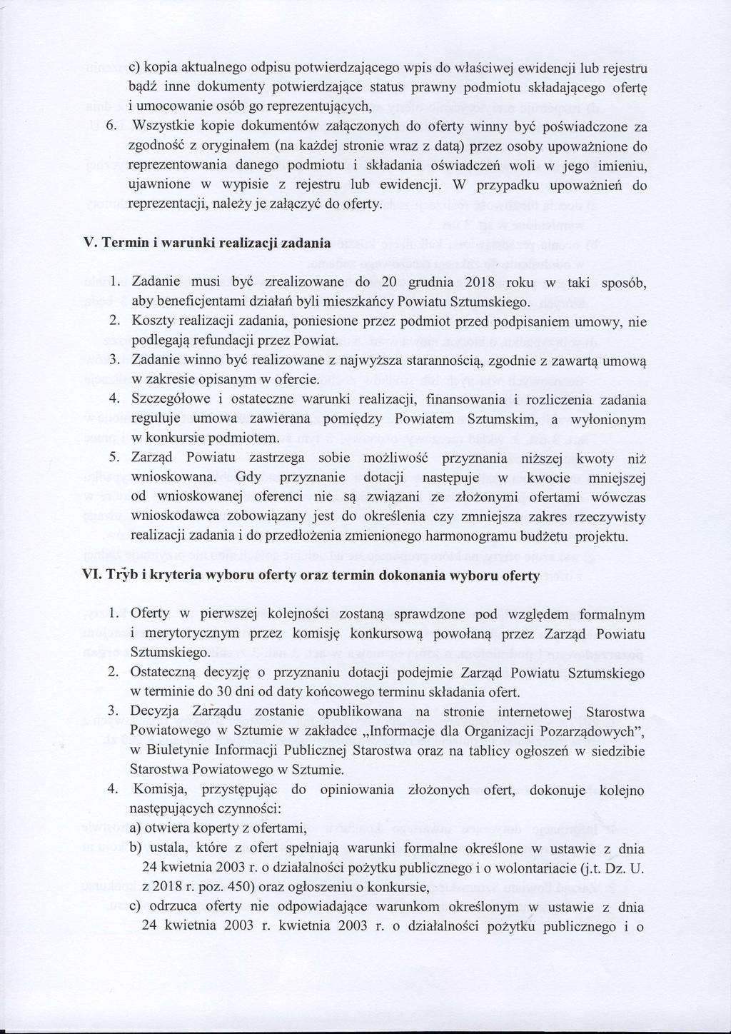 c) kopia aktualnego odpisu potwierdzaj4cego wpis do wlasciwej ewidencji lub rejestru b4dl inne dokumenty potwierdzaj4ce status prawny podmiotu skladaj4cego ofertg i umocowanie os6b go