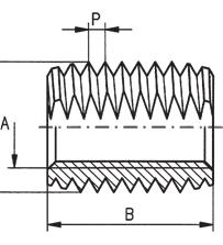 nsat -3F Wkładka gwintowana 305 formuj¹ca gwint Zastosowanie zewnêtrzny jest przerwany 3 rowkami podłużnymi, aby wkładka nsat -3F mogła uformowaæ gwint w otworze montażowym.