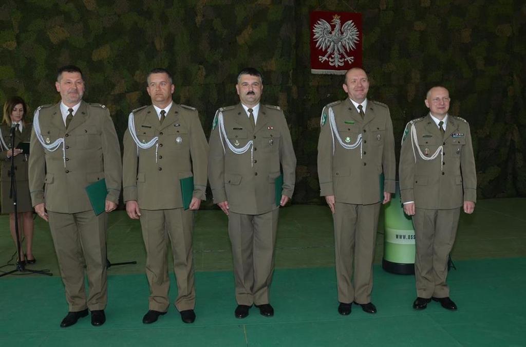 Awans na stopień majora SG otrzymali kpt. SG Krzysztof Brechun, kpt. SG Tomasz Cepuchowicz i kpt.