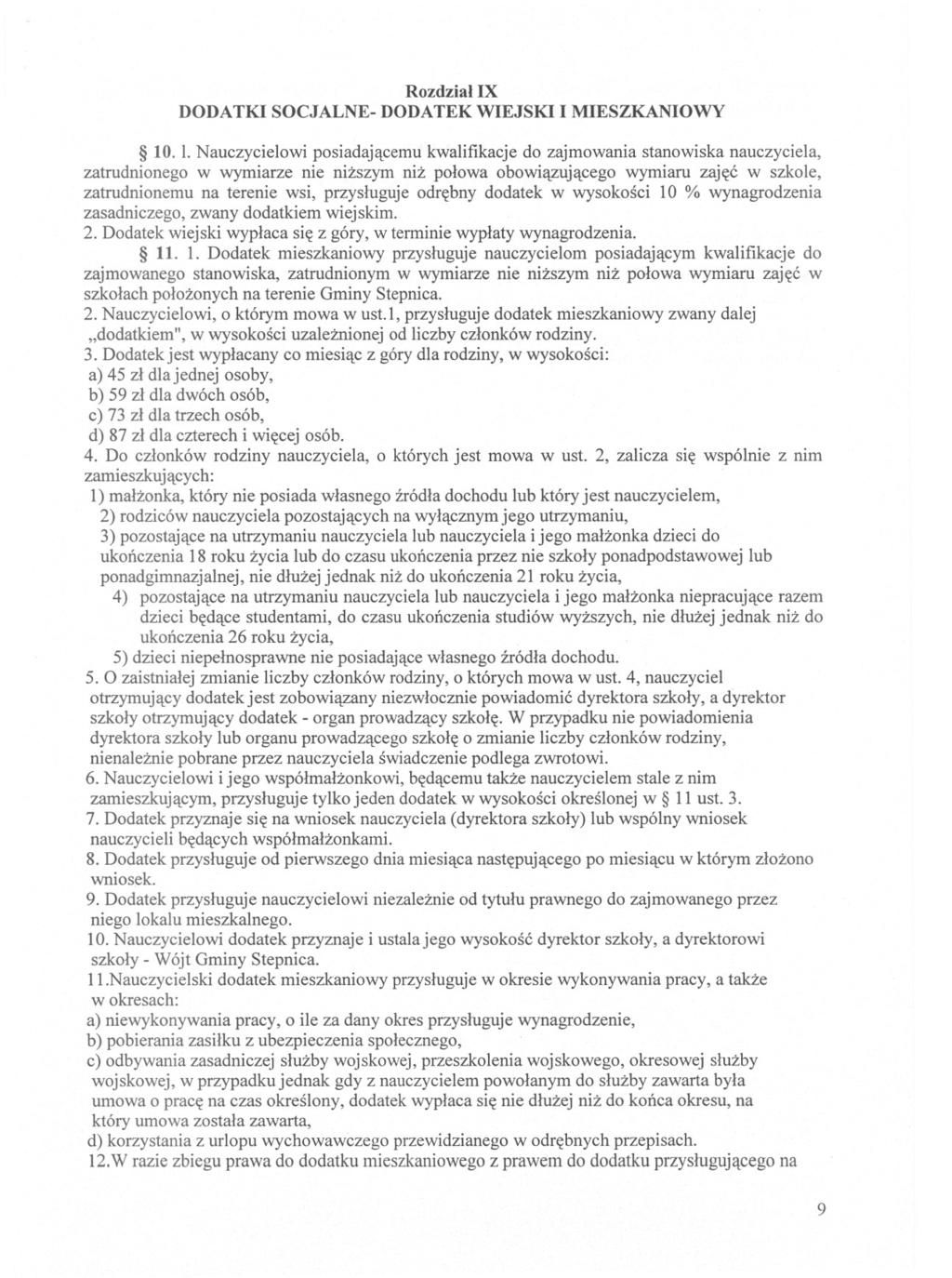 Rozdzial IX DODA TKI SOCJALNE- DODA TEK WIEJSKI I MIESZKANIOWY 10