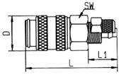 Szybkozłącza RECTUS Gniazdo z końcówką do węża 1 jednostronnie odcinające RE-26KATF06MPX 6 21 58 25 25 RE-26KATF08MPX 8 21 58 25 25 RE-26KATF09MPX 9 21 58 25 25 RE-26KATF10MPX 10 21 58 25 25