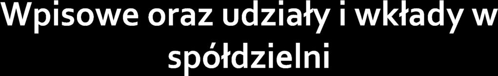 art. 19 pr. sp. 1. Członek spółdzielni obowiązany jest do wniesienia wpisowego oraz zadeklarowanych udziałów stosownie do postanowień statutu. 2.