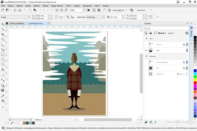 CorelDRAW Graphics Suite 2019 Pakiet CorelDRAW Graphics Suite 2019 zawiera w pełni zintegrowane aplikacje CorelDRAW 2019, Corel PHOTO-PAINT 2019 oraz Corel Font Manager 2019 wraz z uzupełniającymi je