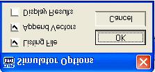 Simulator options>7 2 7 5pld Listing File> 7 :2 "5so). Append Vectors dodaje wektory testowe do pliku.jed.