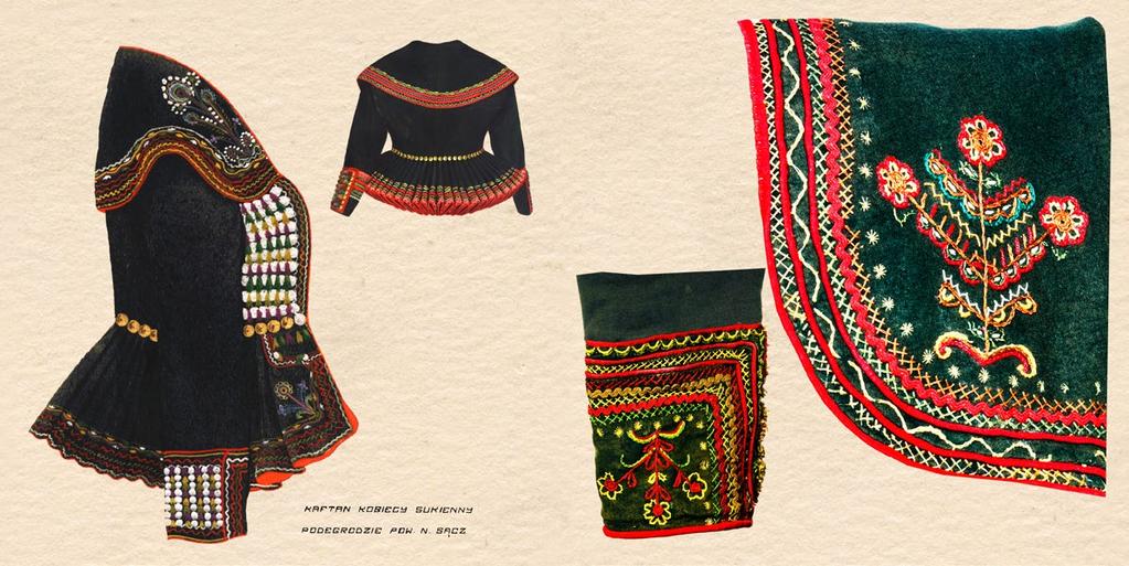 Kaftan kobiecy Podegrodzie, kon. XIX w.