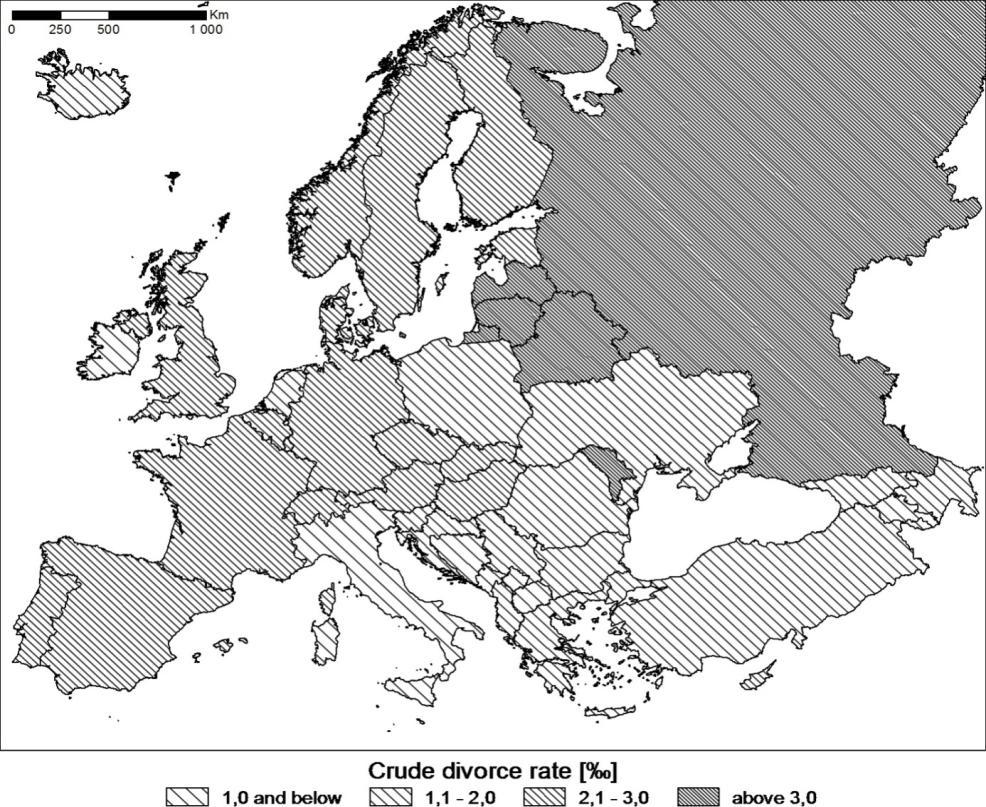 Anna Janiszewska 33 Fig. 5. Divorces ratio in European countries in 2011 Source: Eurostat, http://epp.eurostat.ec.europa.