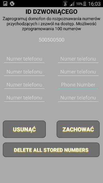 3. Nacisnąć przycisk ZACHOWAĆ. Uwaga: w przypadku urządzeń iphone, aplikacja przejdzie do ekranu wysyłania wiadomości w celu potwierdzenia wiadomości (nacisnąć przycisk wysyłania wiadomości). 4.