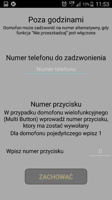 Szybkie włączenie/wyłączenie funkcji Wybrać godzinę rozpoczęcia i zakończenia działania przycisku (format 24 godzinny, bez spacji lub dwukropków). Np.