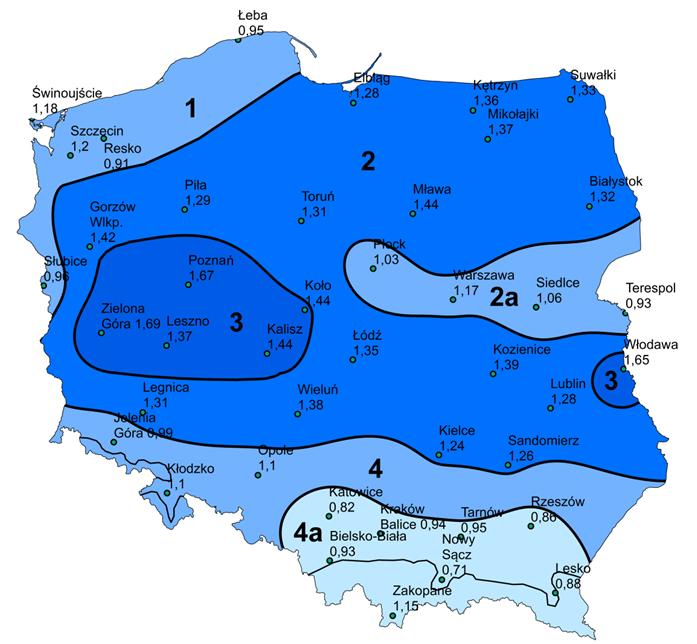 17) Fig. 2. Draft of a zero isotherm location map kriging method (Żurański & Godlewski, 2017) Rys.
