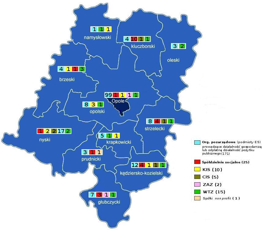 Natomiast spadła liczba klubów integracji społecznej (z 12 do 10).