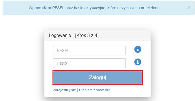 Rysunek 4 Zdefiniowane przez Ciebie hasło musi spełniać następujące kryteria: minimum 8