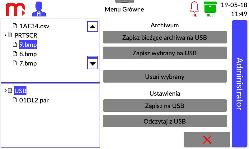 W programie Config możliwe jest dodanie charakterystyki z poziomu komputera. Plik z punktami charakterystyki musi być w formacie *.csv.