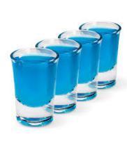 wódka, blue curacao, sprite, sweet and sour