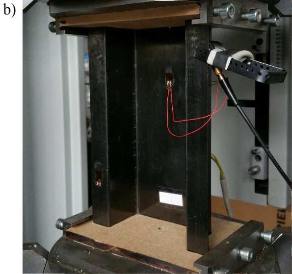 The ends of the cross-section of the composite profiles were simply-supported on a base panel to prevent any inaccuracies of the profile edge.