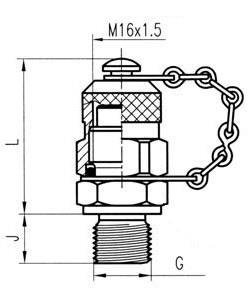 PS-6-01-204-21 29 Złącze pomiarowe M16x1,5, uszczelnienie DIN