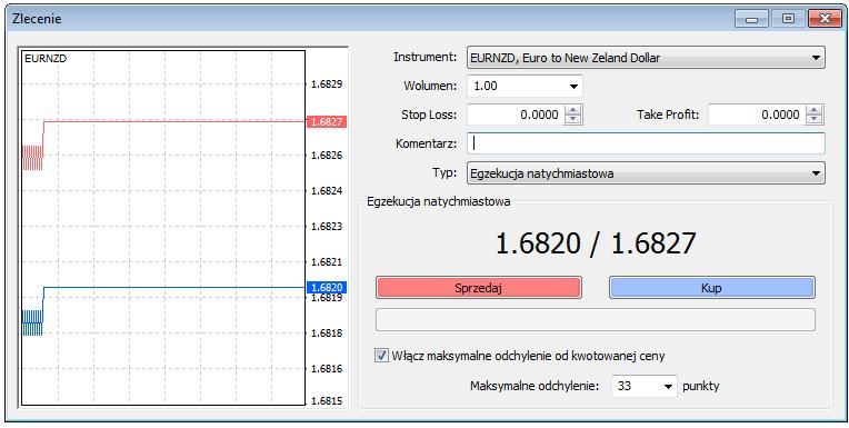 S t r o n a 65 interesujące nas zlecenie następnie klikamy na nie prawym klawiszem myszy, wybieramy opcję Trailing stop i wybieramy lub wpisujemy odpowiedni poziom (w punktach). UWAGA!