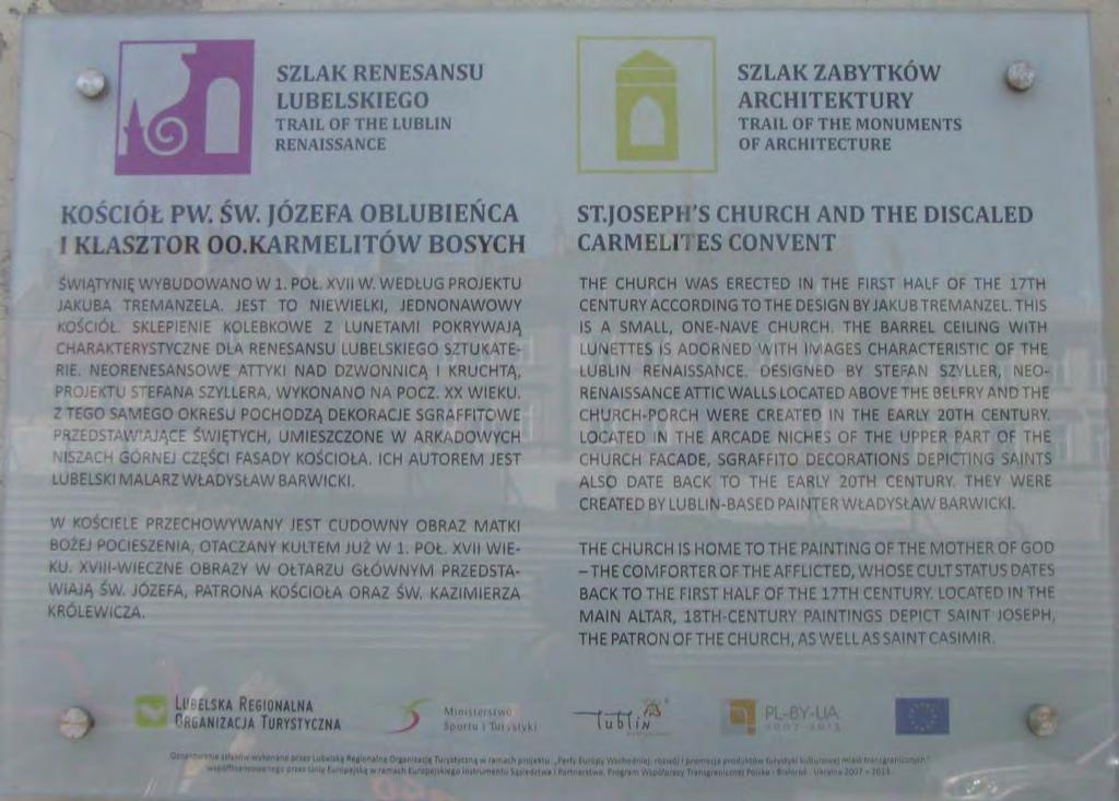 badaczy i studentów historii sztuki polega na opracowaniu osobnych ulotek dla każdego dzieła barokowego malarstwa, jakie znajduje się na szlaku.