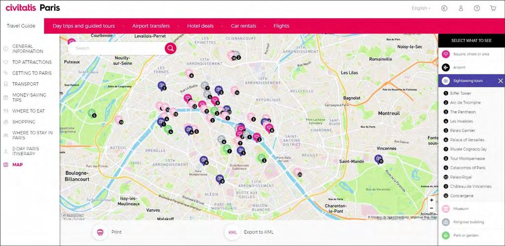 Ponieważ nie jest to firma zajmująca się kartografią (obojętne, czy tradycyjną, czy komputerową), proponowana przez nią mapa należy do najprostszych, jakie mogą być wśród środków przekazu