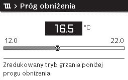 Obsługa menu głównego 5 Obsługa Ustawianie żądanej temperatury pomieszczenia dla trybu grzania i obniżania/progu obniżenia w trybie automatycznym Nacisnąć przycisk menu, aby otworzyć menu główne.