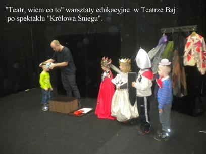 3. Wycieczki do Teatru Baj W grudniu 2014 i styczniu 2015 dzieci z grupy III, IV, V i VI były w najdłużej istniejącym teatrze lalkowym w Polsce, a co za tym idzie także w Warszawie.