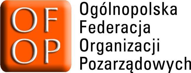 Strona 8 z 8 Ogólnopolska Federacja Organizacji Pozarządowych jest jedynym w Polsce ponadbranżowym zrzeszeniem NGO, skupiającym ponad 80 organizacji z całej Polski, niezależnie od ich zasięgu