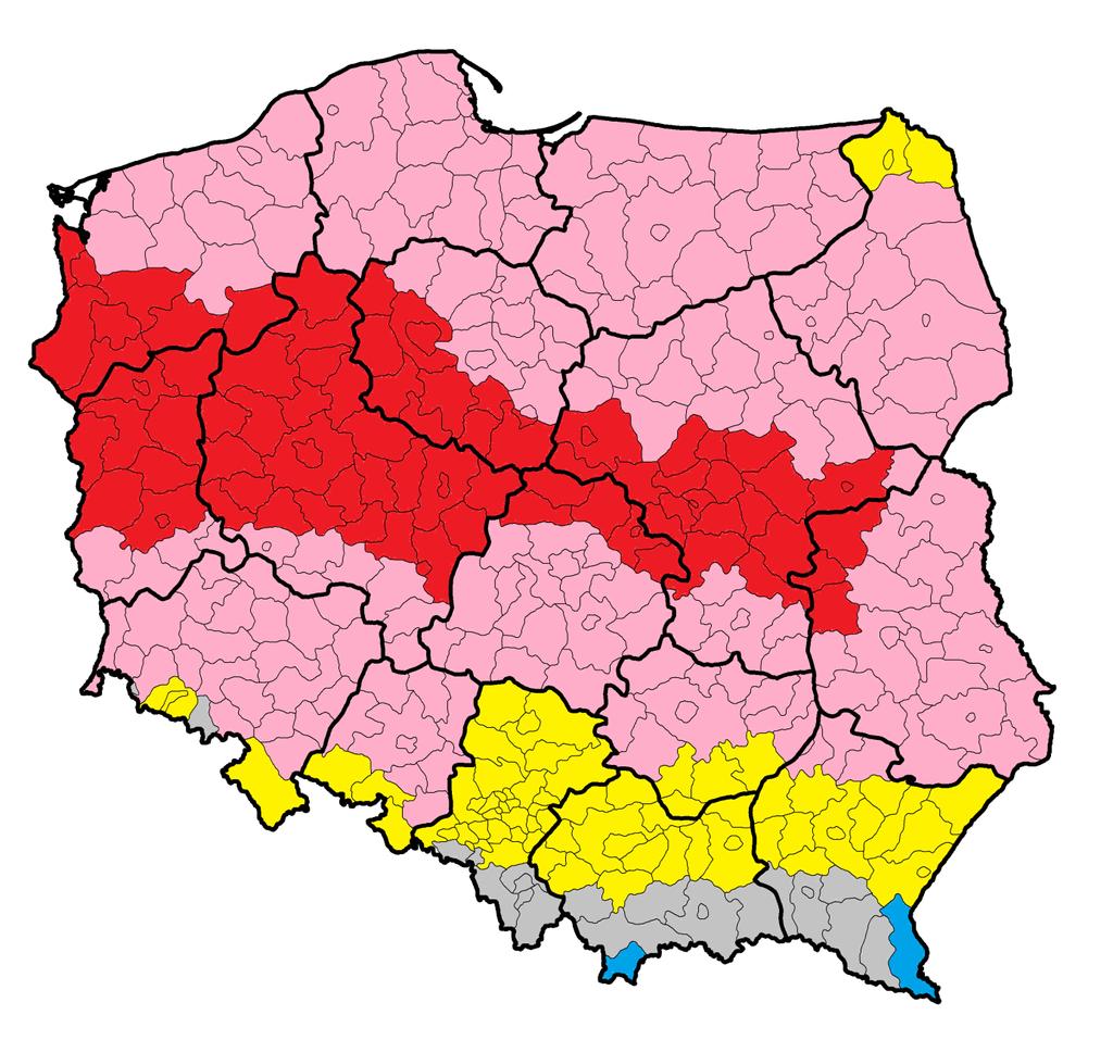 opracowanie własne Przestrzenny rozkład klimatycznego bilansu wodnego KBW i oceny klimatycznych uwarunkowań potrzeb nawodnień w maju KBW [mm] Klasa klimatycznego bilansu wodnego