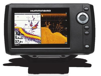 hz precyzyjny Wbudown krtogrfi System AutoChrt Live i kontury brzegu helix 5 di g2 (410200-1) 5" Wyświetlcz Prmetry: CHIRP Down Imging DulBem Plus SwitchFire Down