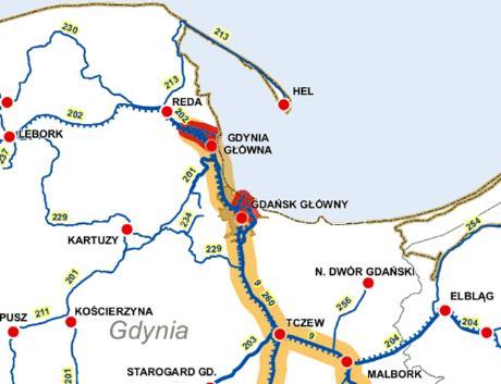Inwestycje w rejonie portów Porty Gdynia i Gdańsk Poprawa dostępu kolejowego do portu Gdańsk Aktualna wartość projektu