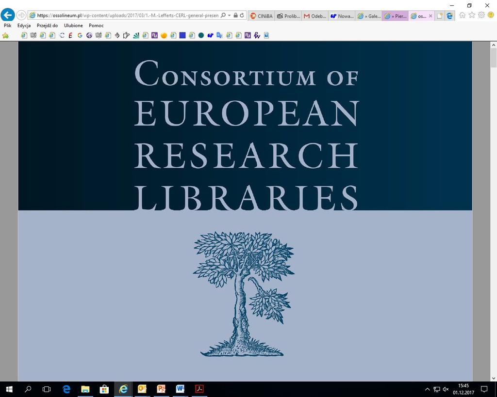 Consortium of European Research Libraries.